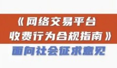 细化法规政策 构建长效机制——专家解读《网络交易平台收费行为合规指南（征求意见稿）》