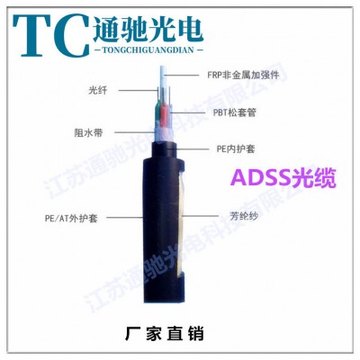 全国无金属24芯ADSS光缆厂家定制直发可架空光缆施工用什么设备